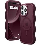 Amzfield Magnetic for iPhone 16 Pro Case, Compatible with Magsafe Wavy Cute Vintage Translucent M...