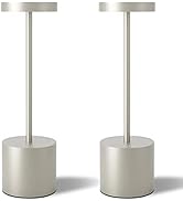 Cordless Table Lamps Set of 2, 5000mAh Rechargeable Battery Powered Lamp, 3 Color Stepless Dimmab...