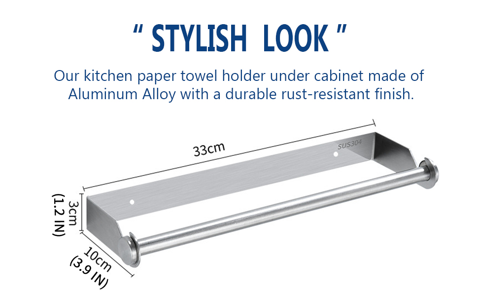 Black Metal Paper Towel Holder