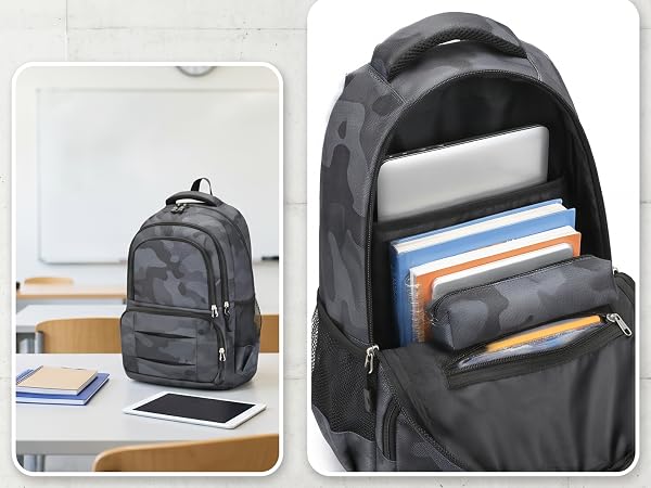 School Backpack Travel Bag for Men &amp;amp;amp; Women Lightweight College Back Pack with Laptop Compartmen