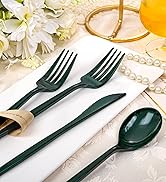 green plastic silverware