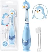 Papablic Toddler Sonic Electric Kids Toothbrush for Ages 1-3 Years, Baby Electric Toothbrush with...
