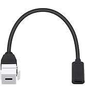 Poyiccot USB C Keystone Jack Insert Cable, USB 3.1 Type C Female to Female Extension Keystone Ins...