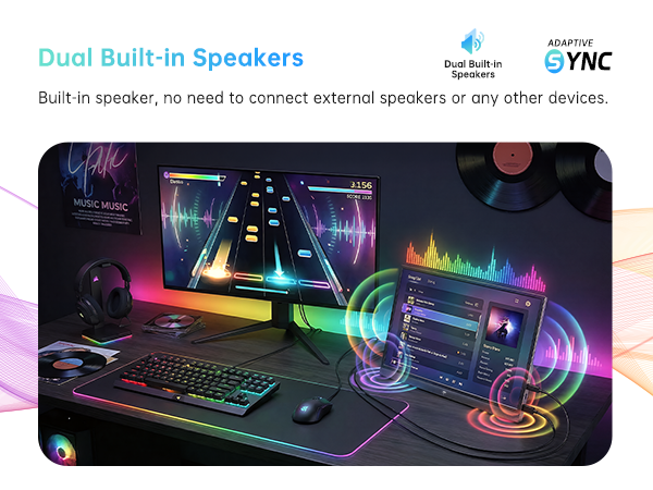 Dual Built-in Speakers