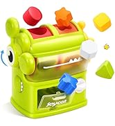 JoyCat Monster Eating The Shapes, Interactive Shape Sorter Toy for Toddlers 1-3, with 6 Rattle Sh...