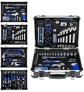 Prostormer Home Tool Kit, 259-Piece Household Hand Tool Set with Heavy Duty Aluminium Tool Box, B...