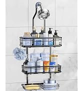 OMAIRA Shower Caddy Hanging Over the Shower Head - Rustproof Shower Organizer Hanging with Soap S...