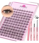 Wispy Lash Clusters Kit Natural Eyelash Extension Kit 10-16MM Manga Cluster Eyelash Extensions Ki...