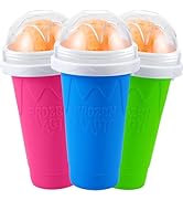 Tgosomt 3Pack Slushie Maker Cup, Quick Magic Squeeze Smoothies Cup, DIY Frozen Slushy Cups, Juice...
