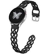 DaQin Hollow Double Hearts Band Compatible with Samsung Galaxy Watch 7/6/5/4/Active 2 40mm 44mm/W...