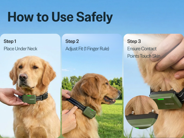 safe dog training collar setup guide adjustable waterproof remote collar for all dogs