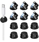 12 Pack Mini Magnetic Cord Organizer, Znben Cable Clips Self Adhesive Cable Management for Desk, ...