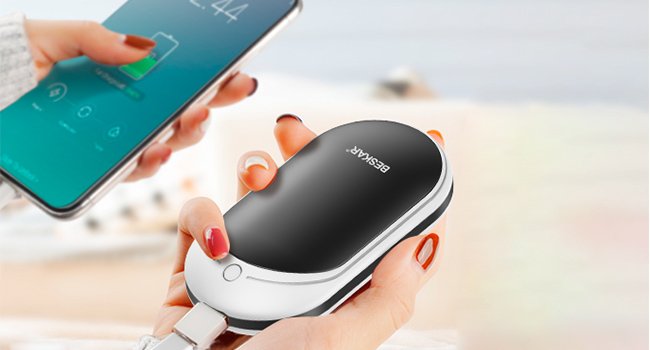 rechargeable hand warmer for phone fully charged