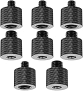 Rigych 1/4 to 3/8 Tripod Screw Adapter 8 Pcs 1/4 Male to 3/8 Female and 3/8 Male to 1/4 Female Ca...