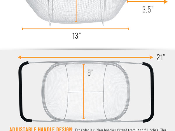 sink collapsible folding expandable handles rubber grip durable lightweight sturdy rustproof safe