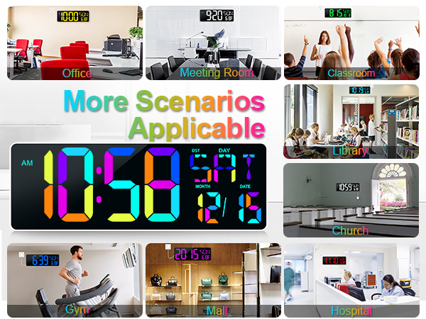 digital clock large display