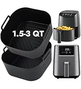 BYKITCHEN Small Silicone Air Fryer Liners for 1.5 to 3 QT Airfryer, 5.5in Mini Reusable Airfryer ...