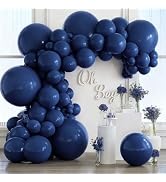 Navy Blue Balloon Arch Kit, 133pcs Dark Blue Balloons in 36in, 18in, 12in, 10in, 5in Different Si...