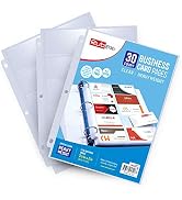 Heavyweight Business Card Holder, Business Card Sleeve Pockets Hold 3.5 x 2 Inch Business Cards, ...