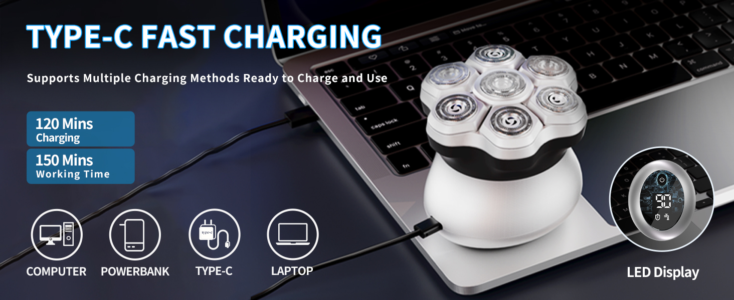 head shaver for bald men,electric head shaver,electric razor for bald men,travel shaver bald men