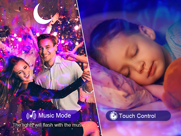 Galaxy Projector Star Night Light - 3-in-1 Moon Star Aurora Projector for Bedroom