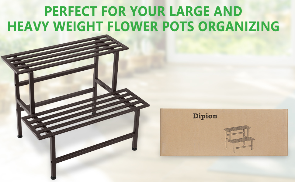 Dipion 2 tier heavy duty plant stand