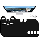 Dapesuom Large Gaming Mouse Pad, Extended Mouse Mat with Stitched Edges, Cute Anime Cat Keyboard ...