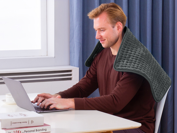 Electric Heating Pad for Back Pain and Period Cramps Relief