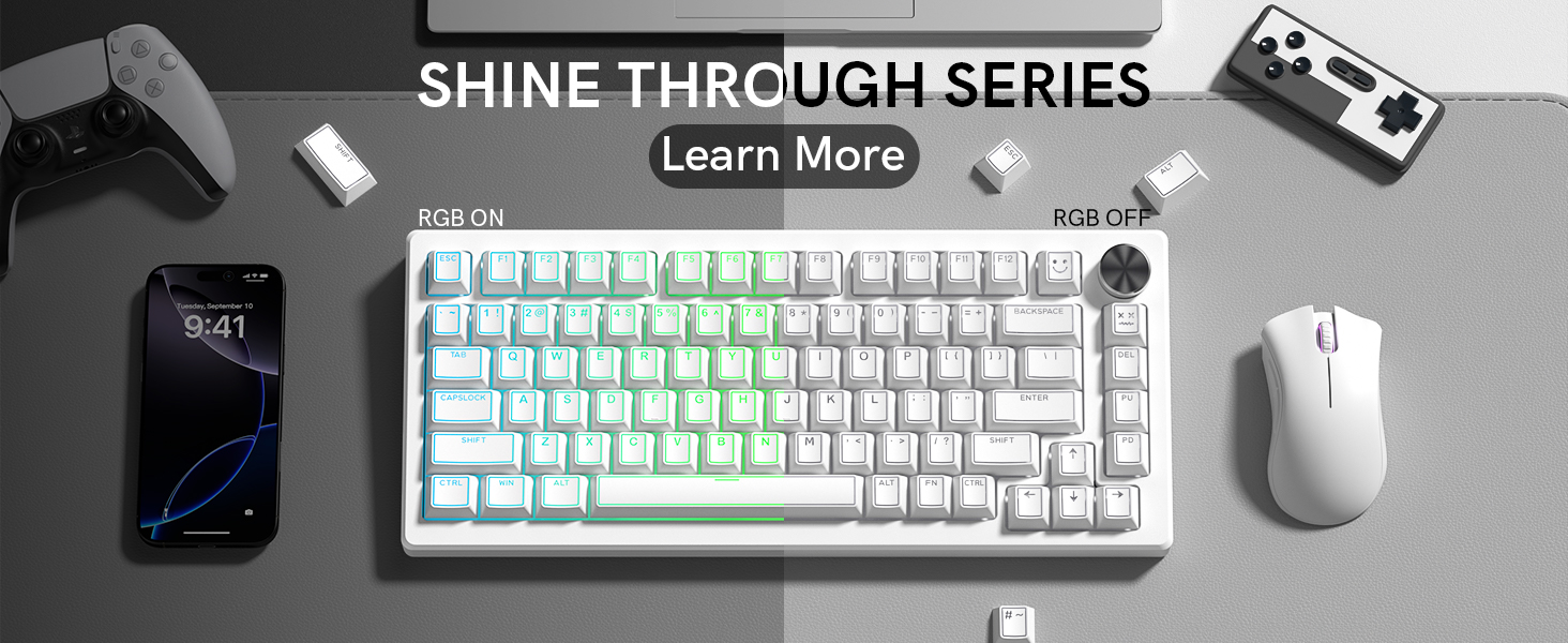 shine through keycaps