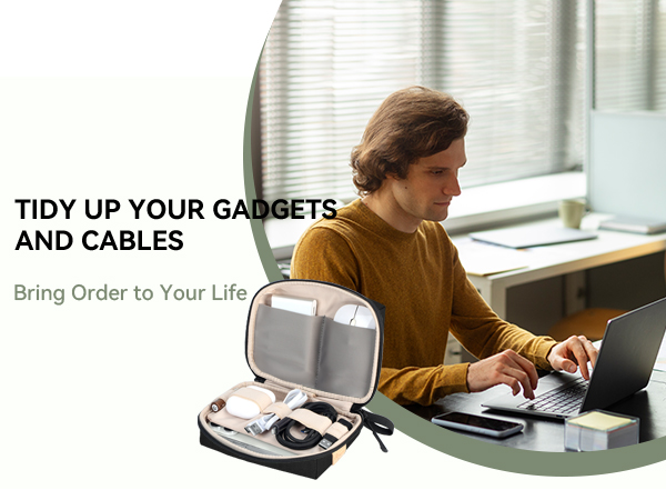 Electronic Organizer, Travel Cable Electronic Organizer Case Bag