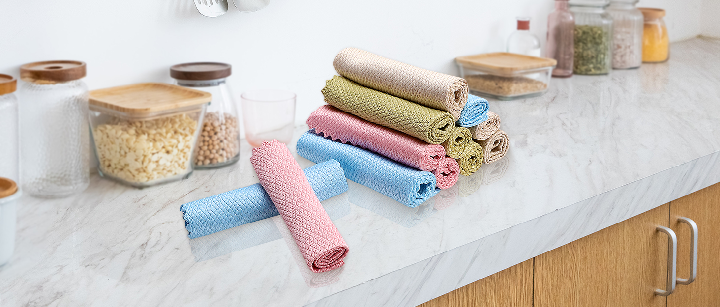 Fish Scale Streak Free Miracle Glass Window Cleaning Cloth