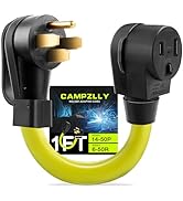 Campzlly NEMA 14-50P to 6-50R Welder Adapter Cord, 50 Amp Heavy Duty Welder Power Adapter Convert...