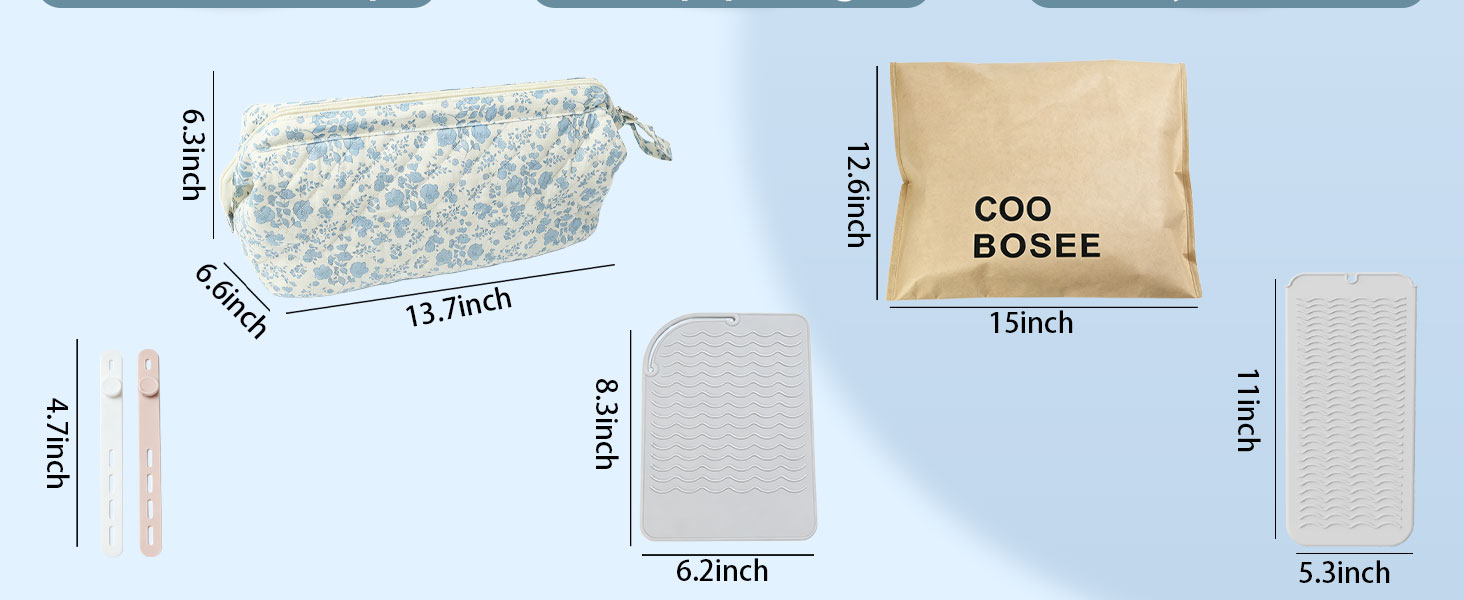 Coobosee Hair Tool Travel Bag Set