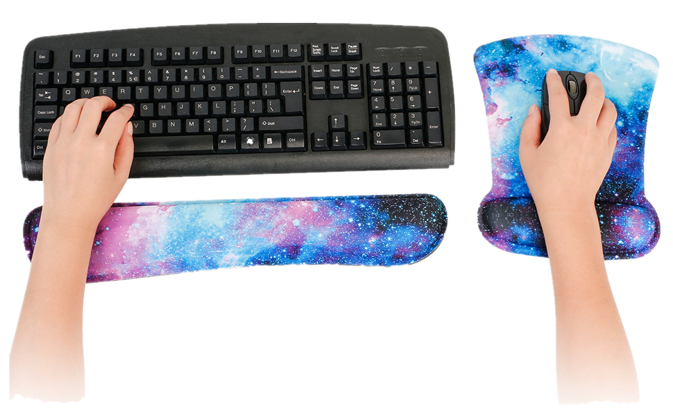 RICHEN Keyboard Wrist Rest Pad and Mouse Wrist Rest Support Mouse Pad Set