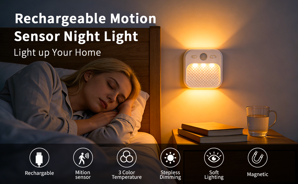 Rechargeable Motion Sensor Night Light – Light up Your Home