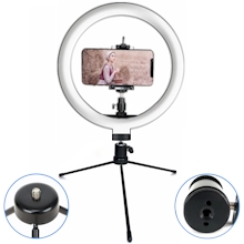 10 led ring light with stand and phone holder