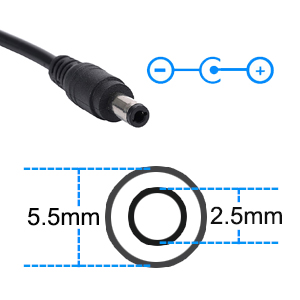 5.5X2.5MM DC Output Plug
