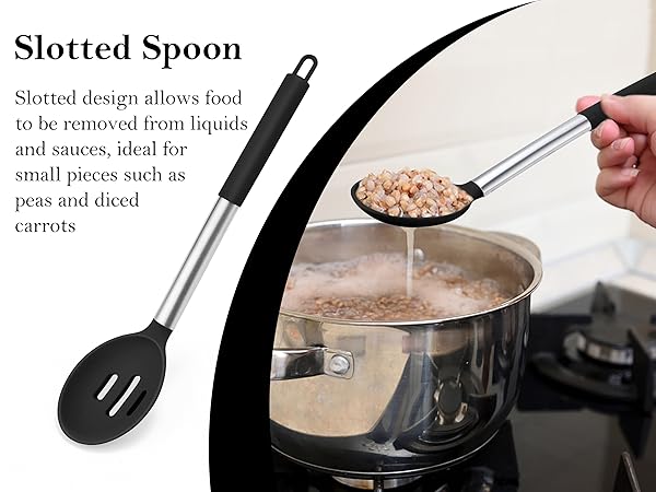 Black Cooking Utensil Set of 4