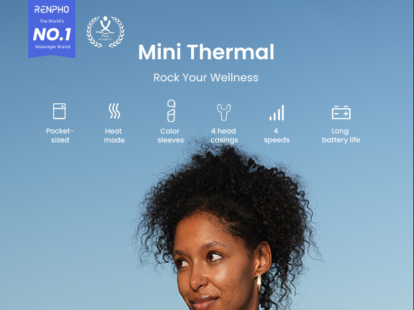 Pocket-Sized Wellness: Compact Mini Thermal Massager with 4 Intensity Levels for On-the-Go Comfort