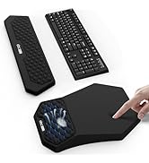 Ergonomic Mouse Pad and Keyboard Wrist Rest Support Set, Massage Design Mousepad for Carpal Tunne...