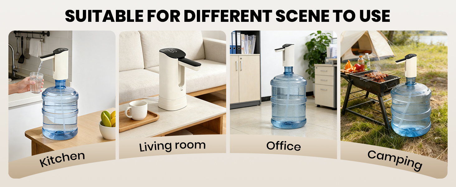 Multiple usage scenarios for water dispensers