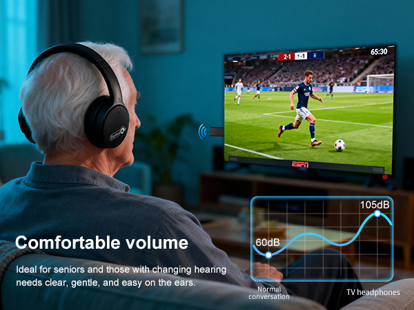Wireless Holdsound Headphones for TV