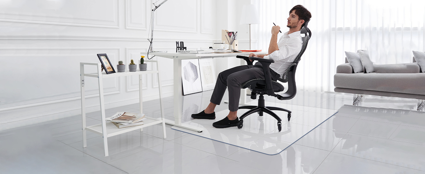 Crystal Clear Desk Chair Mat for Hard Floor