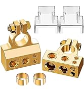 COROTC Battery Terminal Connectors, 0/4/8/10 Gauge AWG Battery Terminal, Positive Negative Batter...