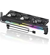 AsiaHorse Graphics Card Cooler with ARGB 5V 3Pin LED and Three 80mm Fans, RGB LED Graphics Card H...