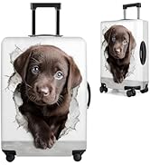 THISFIND Puppy Luggage Cover – Funny Dog Suitcase Protector with Realistic Broken Wall Design, St...