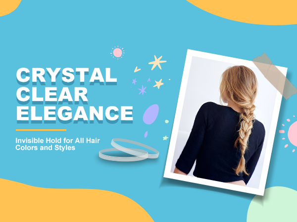 Clear Elastic Hair Rubber Bands, 1500pcs Mini Small Clear Ponytail Elastics Holders for Blond Kids