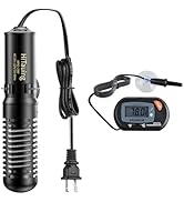 HiTauing Small Aquarium Heater 25W, Constant Temperature 78? Fish Tank Heater with Digital Thermo...