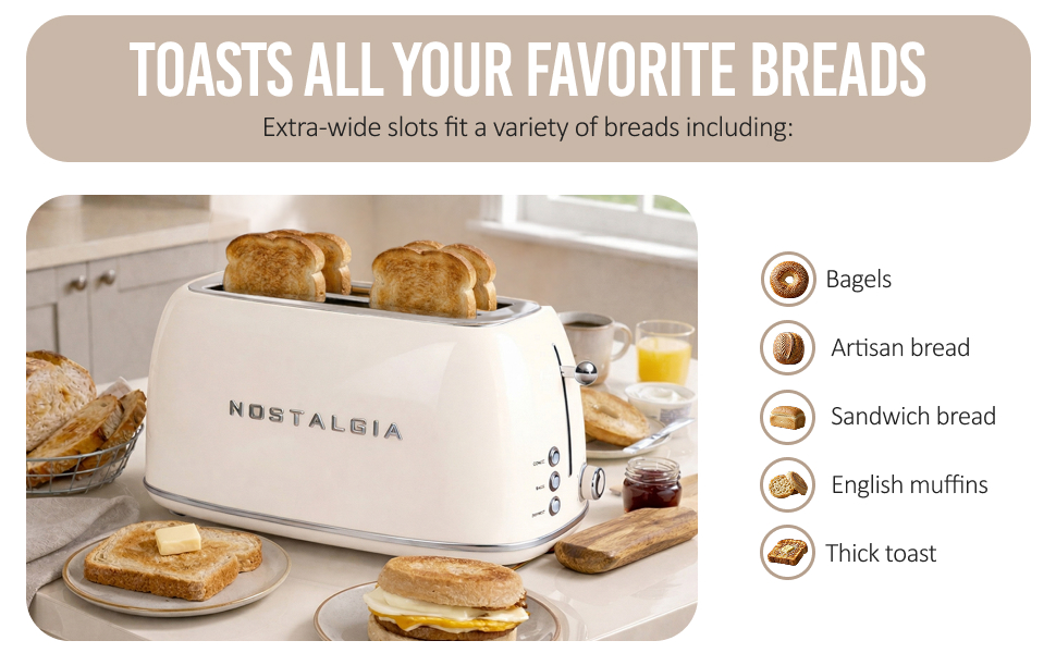Toasts all your favorite breads
