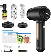Electric Mason Jar Vacuum Sealer Kit with 20 Reusable Vacuum Bags, 10 Mason Lids, 3-in-1 Handheld...